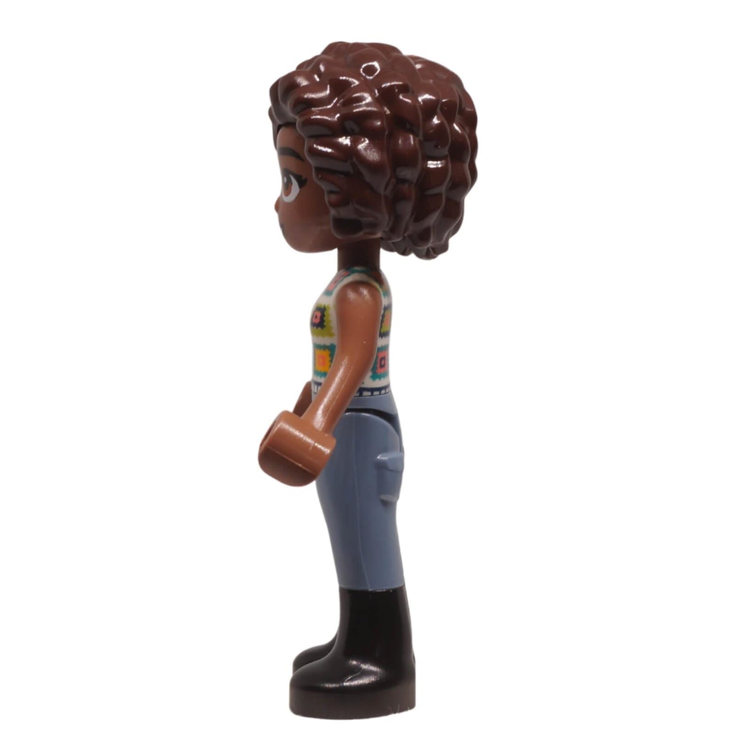 LEGO Friends Aliya minifigure frnd0843 crochet top trousers boots, side profile