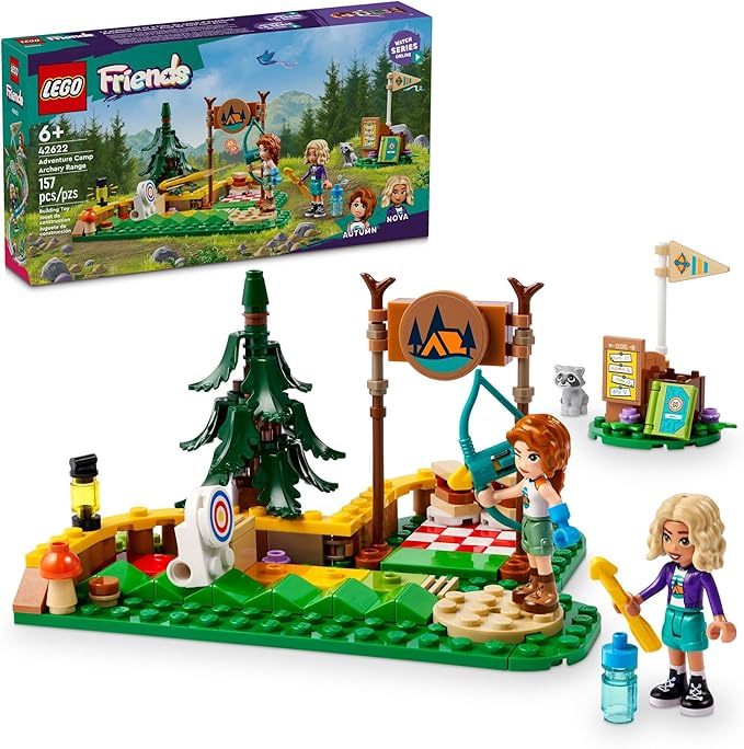 LEGO Friends Adventure Camp Archery Range 42622 set with bow and target