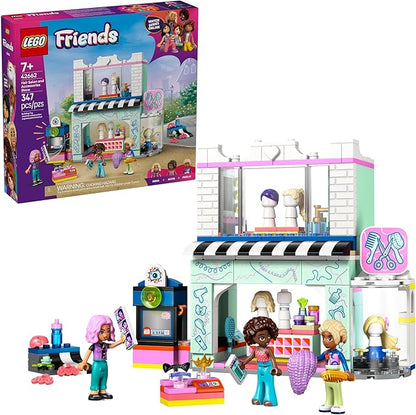 LEGO Friends Hair Salon and Accessories Store 42662 with styling area and fashion accessories