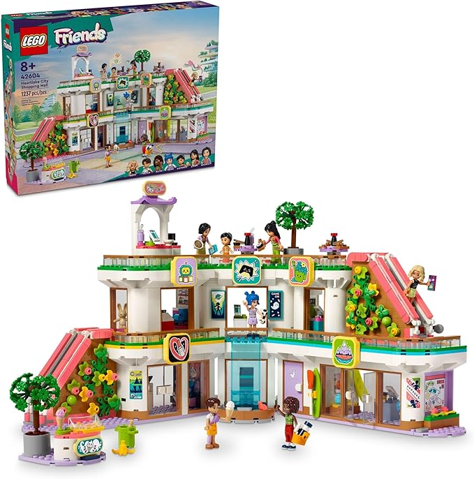 LEGO Friends Heartlake City Shopping Mall 42604 multi level mall set with shops and escalator