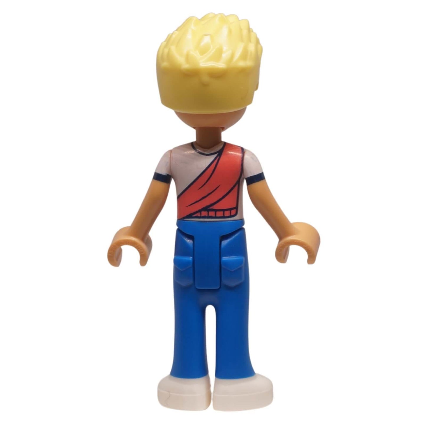 LEGO Friends Olly minifigure frnd0834 scarf glasses blue trousers, back