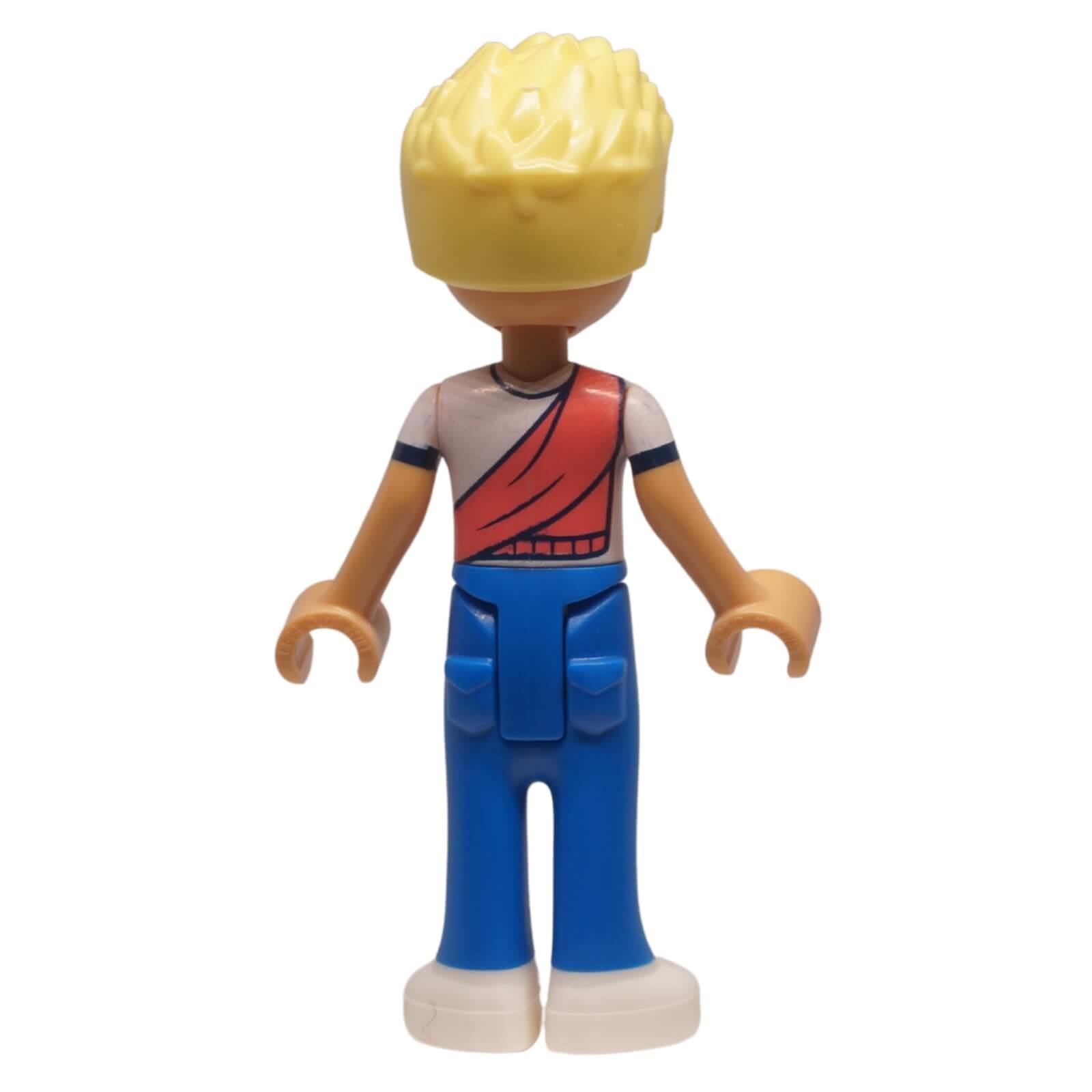 LEGO Friends Olly minifigure frnd0834 scarf glasses blue trousers, back