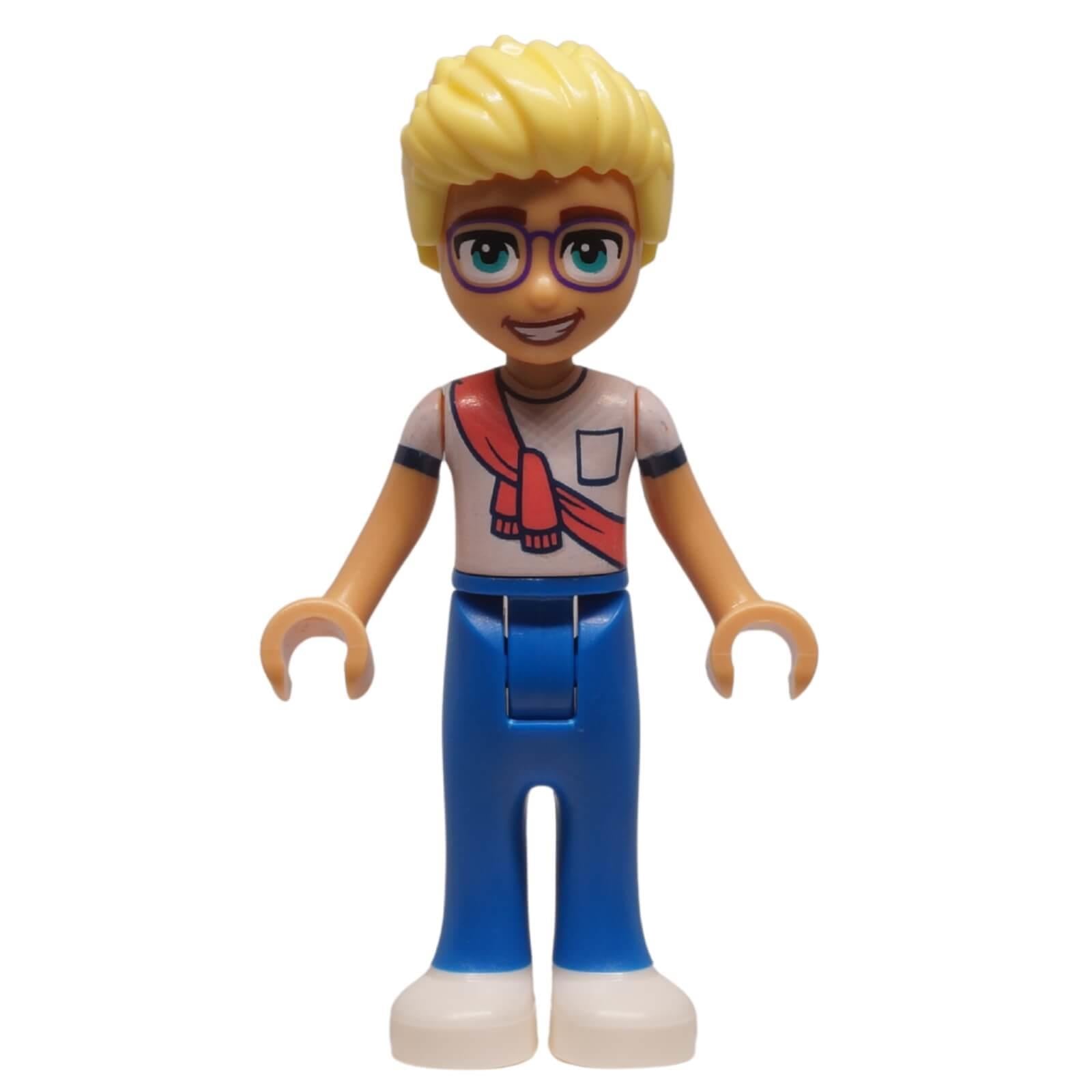 LEGO Friends Olly minifigure frnd0834 scarf glasses blue trousers