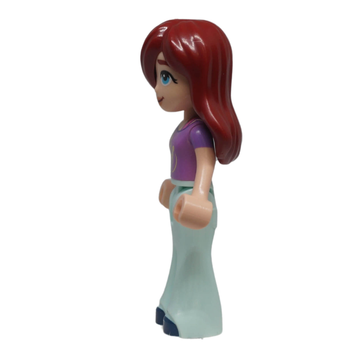 LEGO® Friends Paisley frnd0617 mini-doll with medium lavender music shirt and light aqua trousers, side view