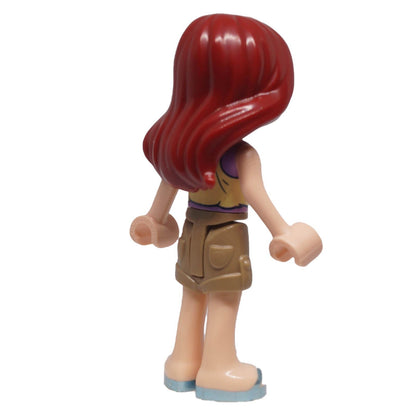 LEGO® Friends Paisley minidoll frnd0817 rear view showing long hair and back clothing details