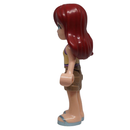 LEGO® Friends Paisley minidoll frnd0817 opposite side view showing long hairstyle and moulded pocket detail