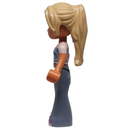 LEGO Friends Sara minifigure frnd0811 blue top sand blue trousers, side profile