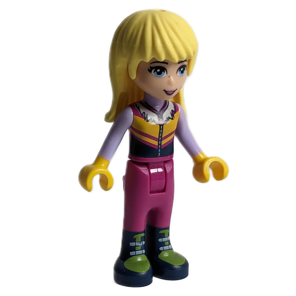 LEGO Friends Stephanie frnd0211 with magenta ski pants and winter vest