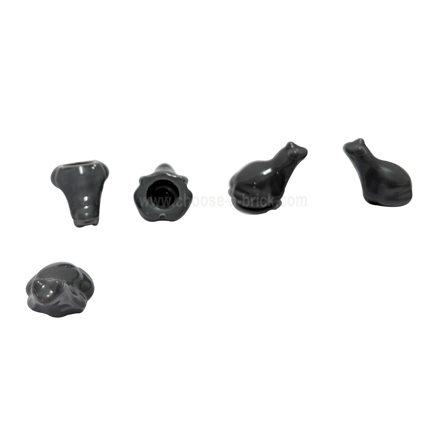 LEGO dark bluish gray frog x223 land animal piece for swamp and rocky terrain builds