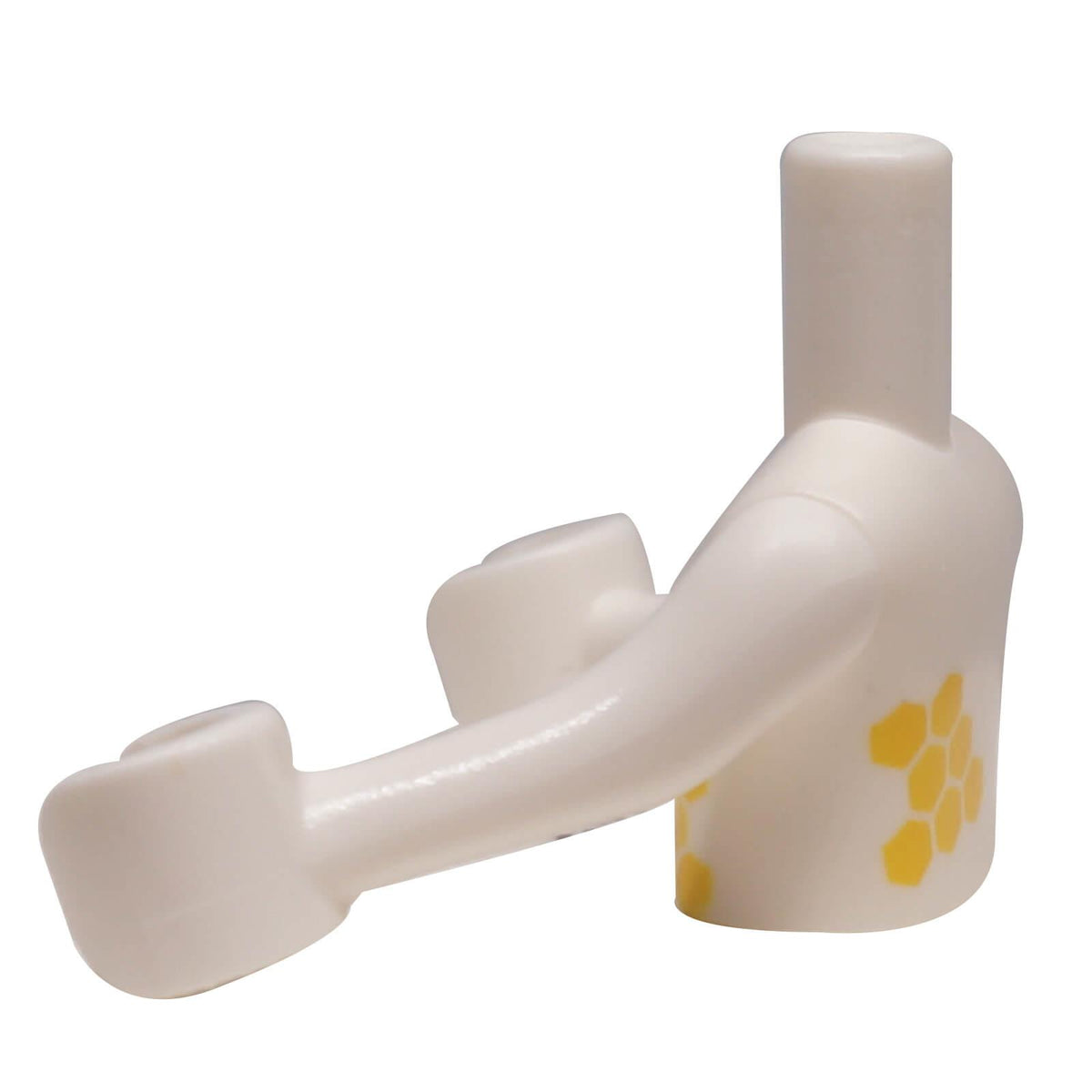 LEGO® FTGpb339c01 white mini-doll bee and honeycomb torso side and back view