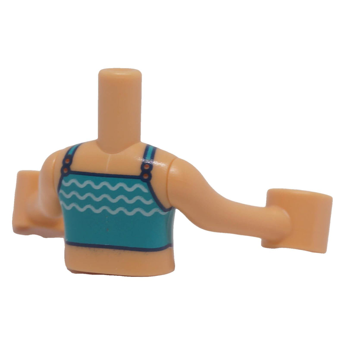 LEGO® FTGpb474c01 mini-doll girl dark turquoise swimsuit top torso back view