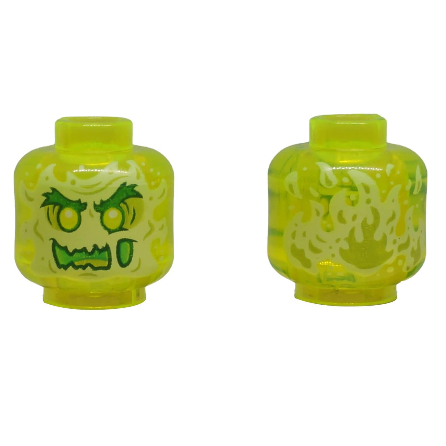 LEGO® Ghost Alien minifigure head 3626pb3335 with slime mouth and rear flame pattern