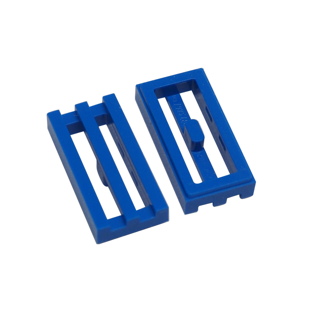 LEGO grille tile 1x2 modified groove vent pattern 2412b blue