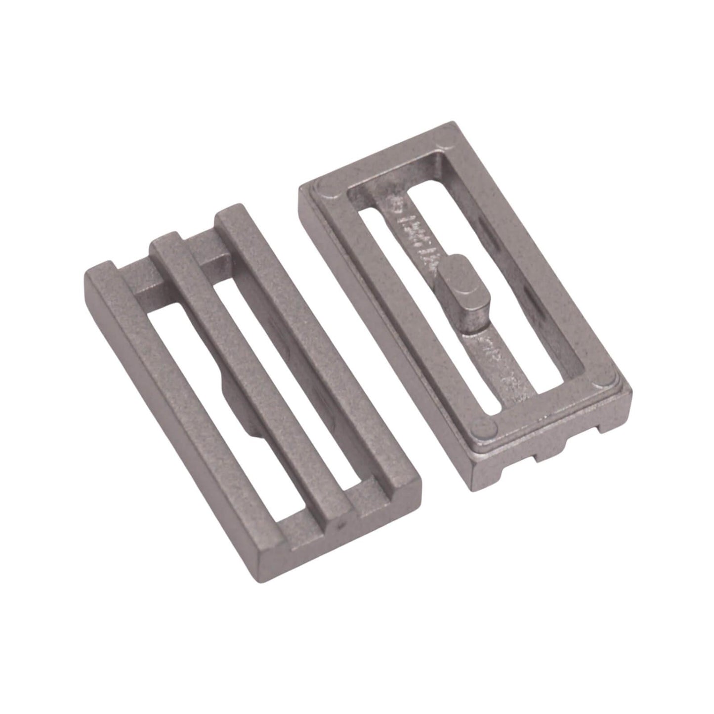 LEGO grille tile 1x2 modified groove vent pattern 2412b metallic silver
