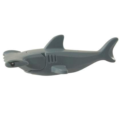 Pieza de animal marino LEGO tiburón martillo azul arena 14518c03pb01 para construcciones de arrecifes oceánicos y submarinas - construcción lateral