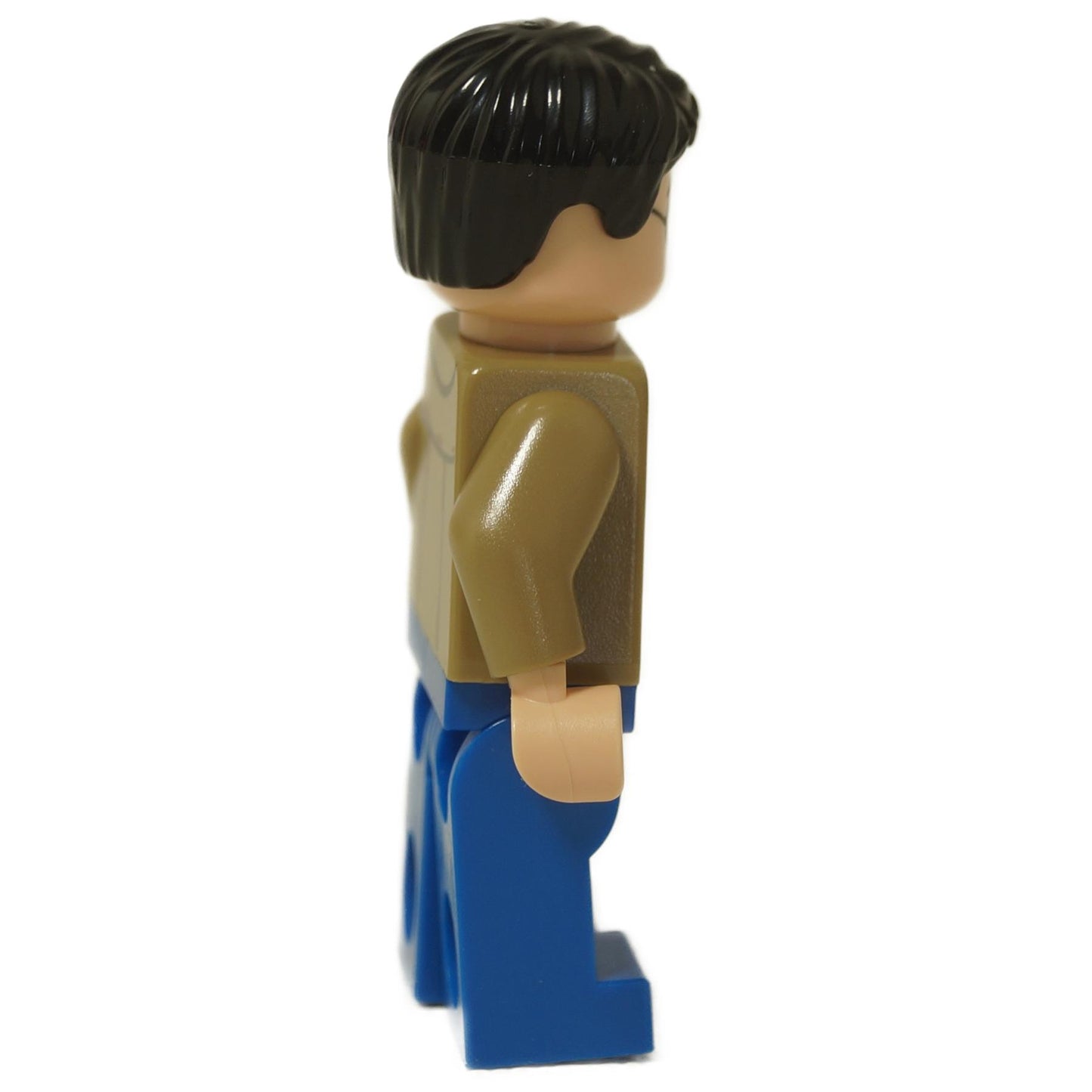 LEGO® Harry Potter minifigure (hp408) in dark tan jacket and blue pants, showing