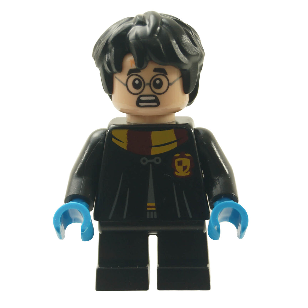 LEGO® Harry Potter hp237 minifigure with black Gryffindor robe and black short legs
