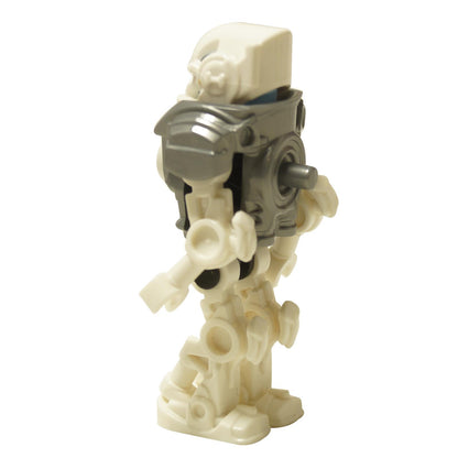 LEGO® Hero Factory Minifigure – Stormer 2.0 (hf018) side view, showing mechanical limb design and dark gray back armor with connector detail. Displayed on a white background. 