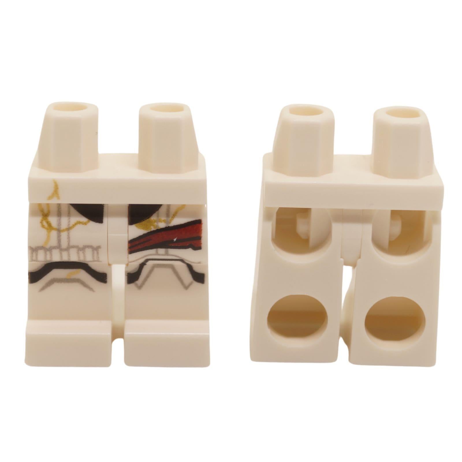 LEGO Hips and Legs with Stormtrooper Bandages 970c00pb1668 front view with dark red markings