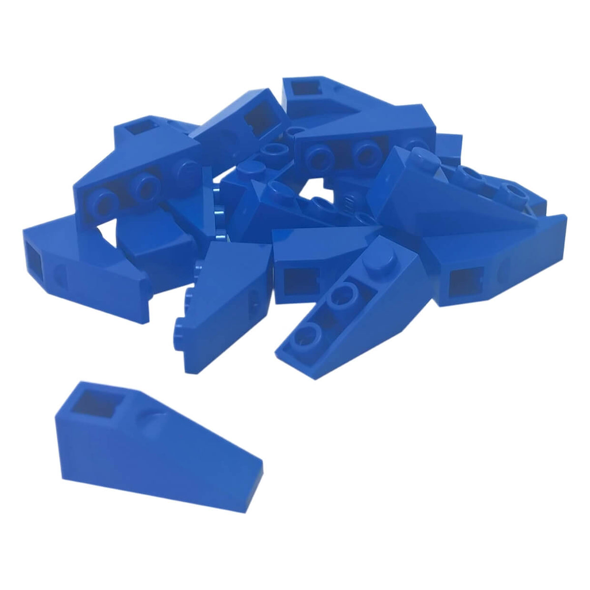 Blue LEGO® inverted slope 33° 3 x 1, part 4287, angled building pieces