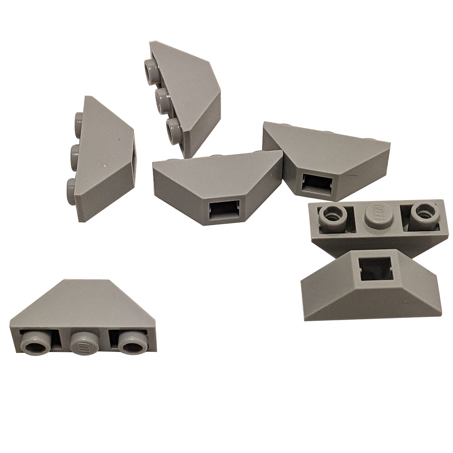 LEGO inverted slope 45 degree 3x1 double piece 2341 light bluish gray