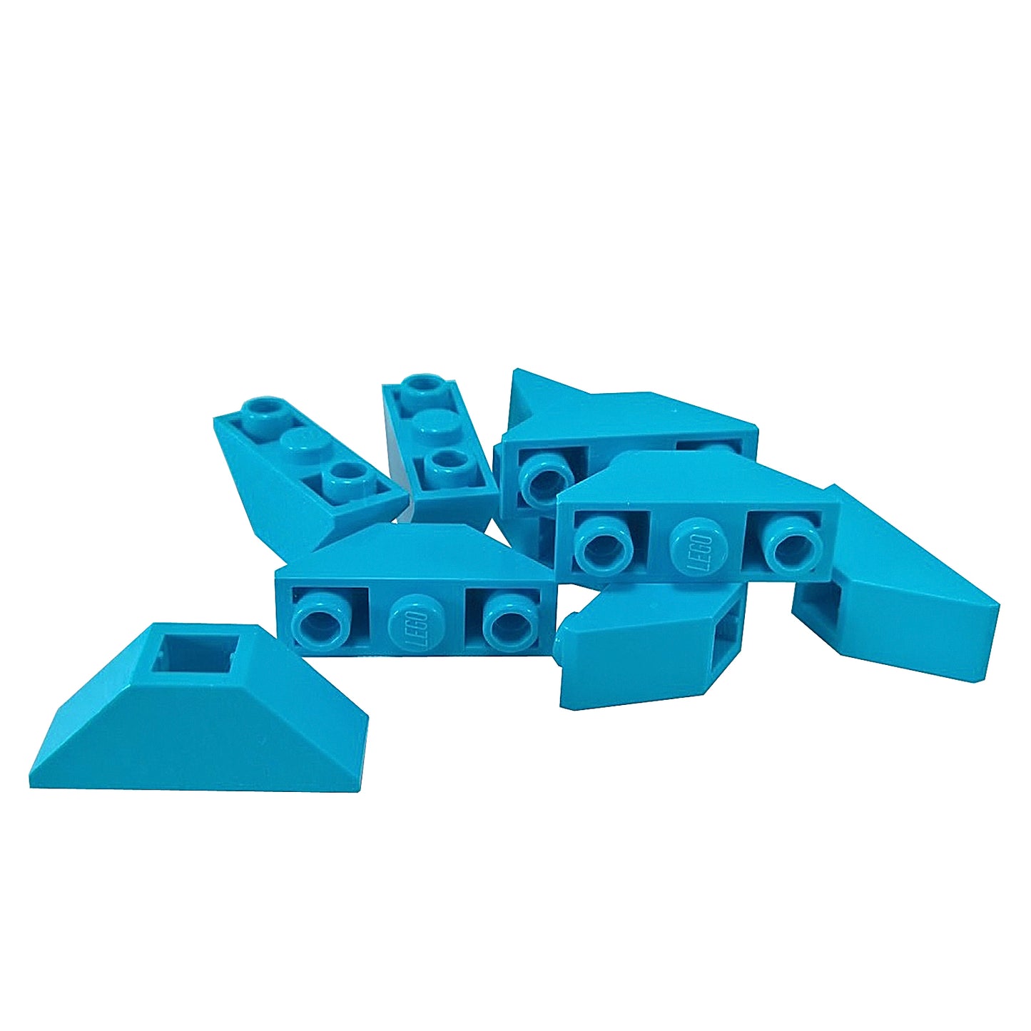 LEGO inverted slope 45 degree 3x1 double piece 2341 medium azure