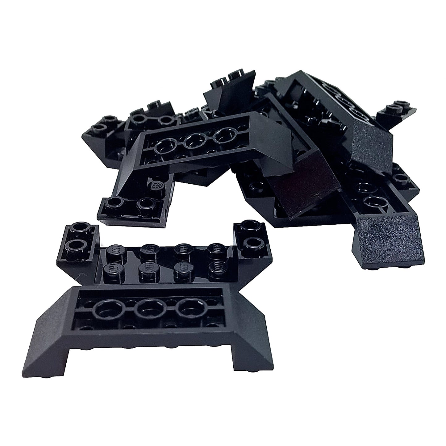 LEGO inverted slope 45 6x2 cutout 22889 underside angled building part, black