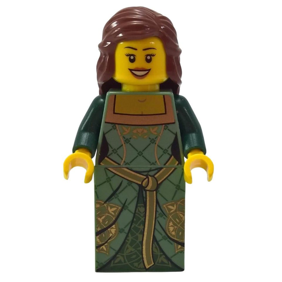 LEGO Kingdoms Green Princess minifigure cas503 with detailed green dress