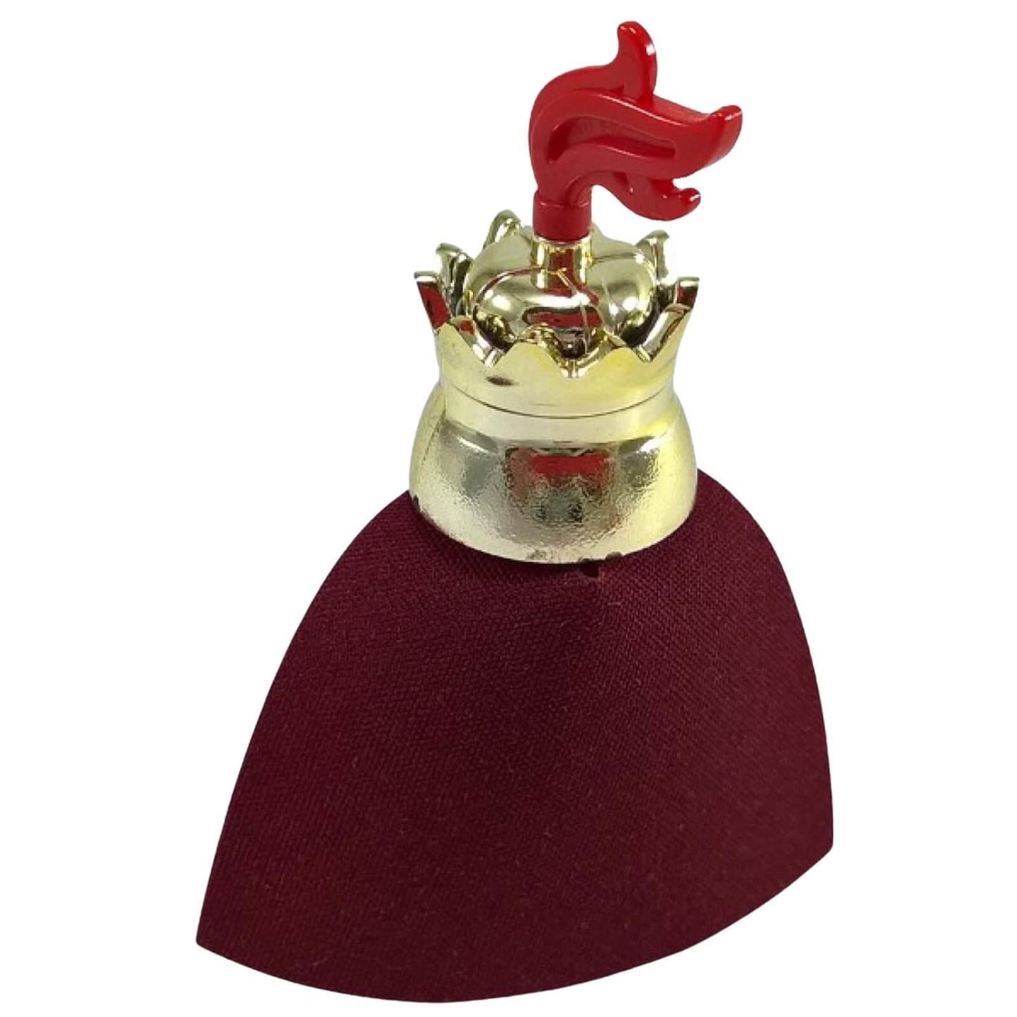 LEGO Kingdoms King minifigure cas511 with crown helmet and red cape, back profile
