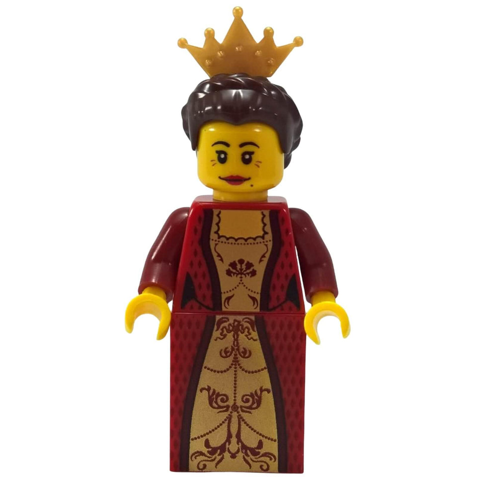 LEGO Kingdoms Queen minifigure cas504 with crown and red royal dress