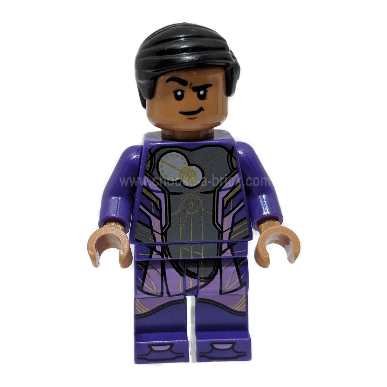 LEGO Kingo minifigure sh0763 with purple torso and gold geometric print