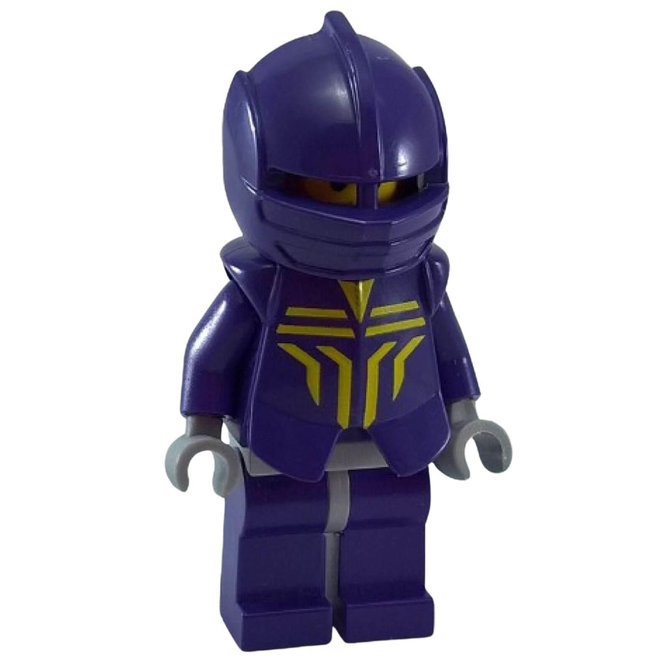 LEGO Knights Kingdom Danju minifigure cas262 purple armor with helmet  closed