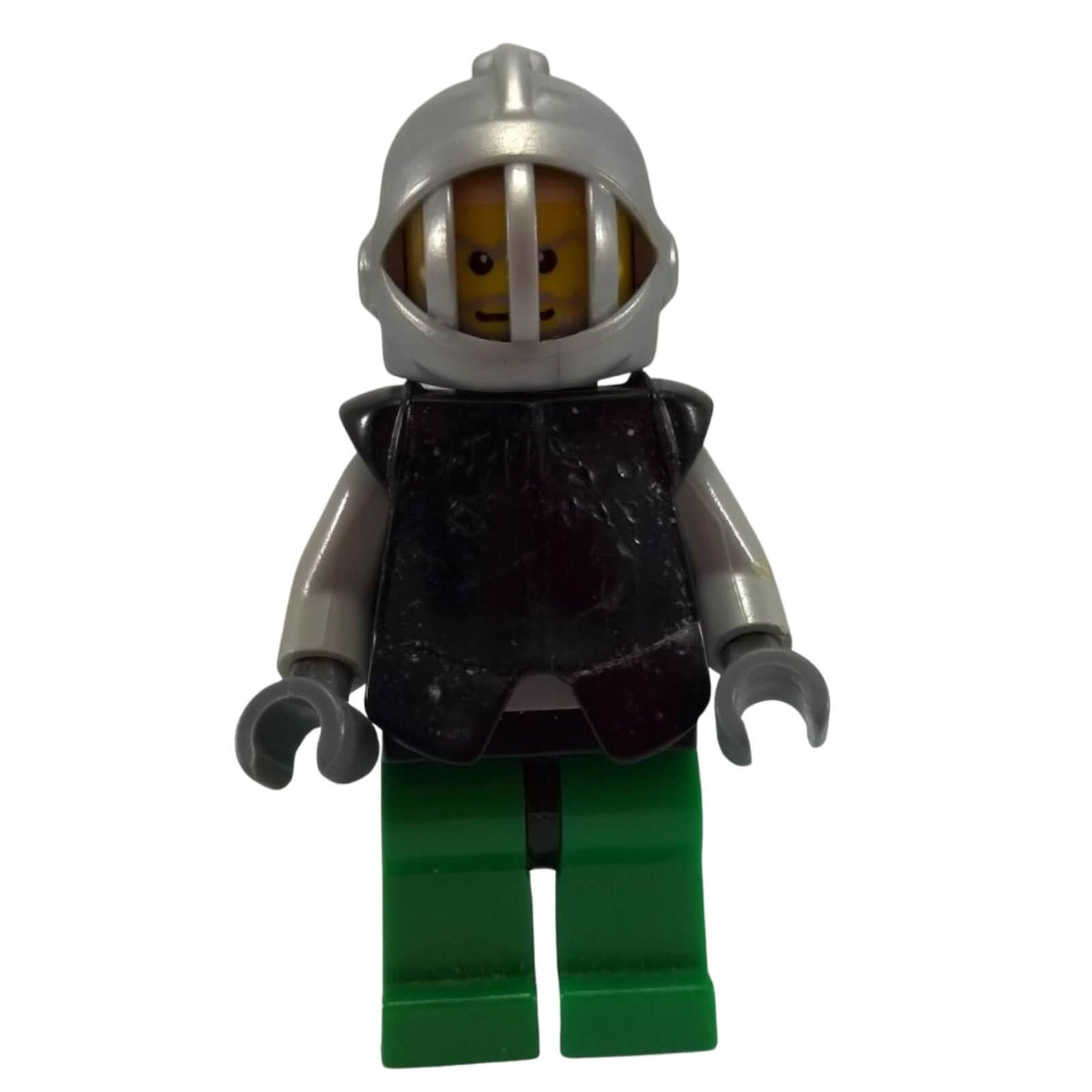 LEGO Knights Kingdom Hero Knight minifigure cas317 with dark armor and grille helmet