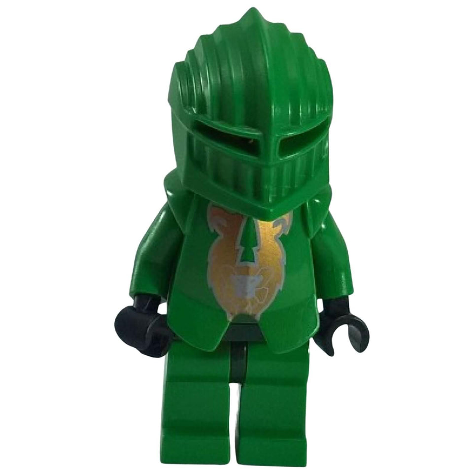 LEGO Knights Kingdom Rascus minifigure cas266 green armor with gold chest emblem