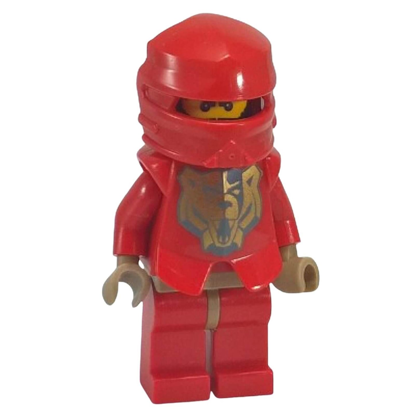 LEGO Knights Kingdom Santis minifigure cas267 red armor with helmet  closed