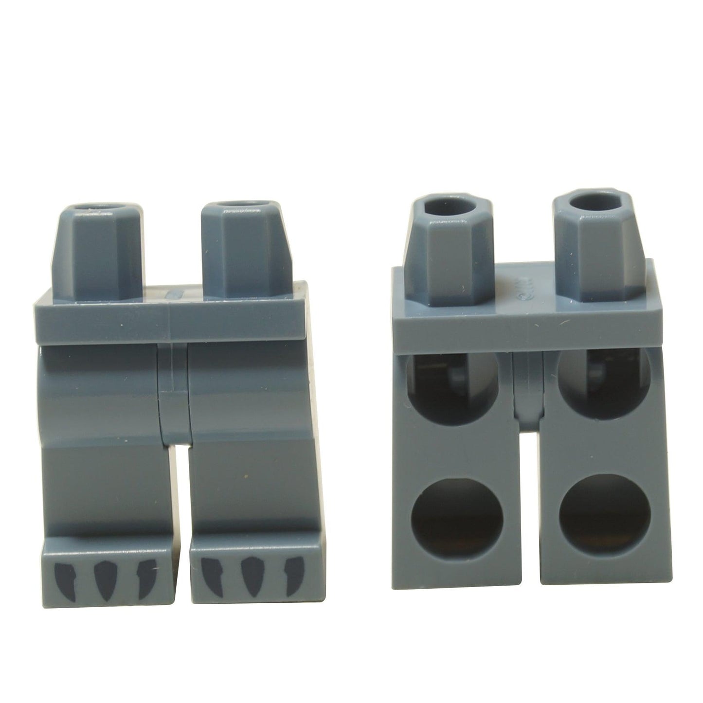 LEGO® Hips and Legs assembly (970c00pb1711) in sand blue with printed dark blue claws on the feet.
