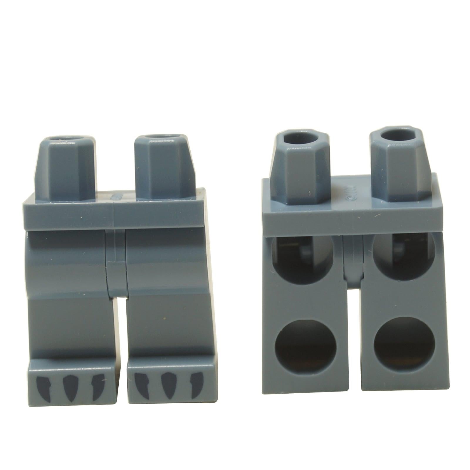 LEGO® Hips and Legs assembly (970c00pb1711) in sand blue with printed dark blue claws on the feet.