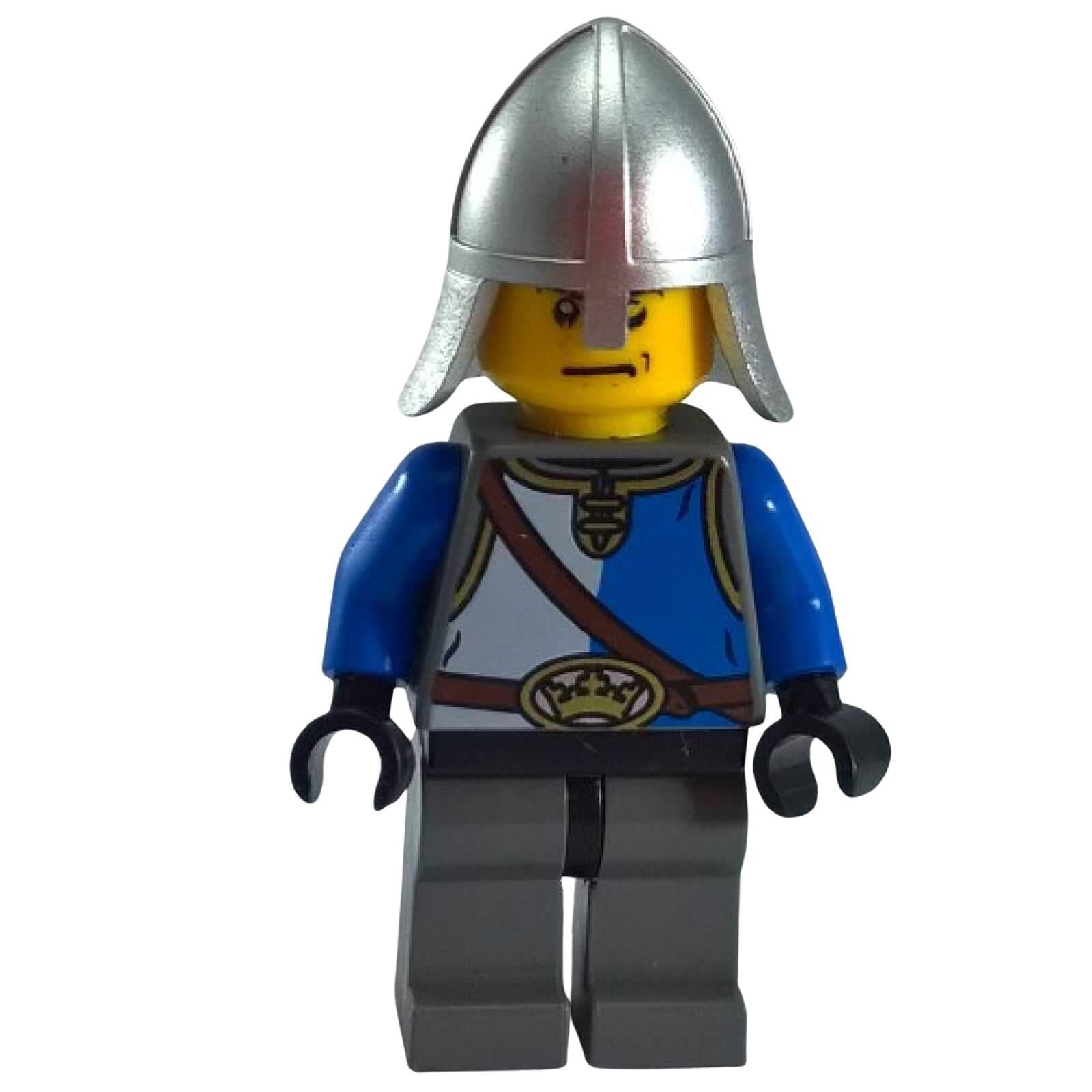 LEGO Lion Knight minifigure cas521 blue white castle soldier helmet