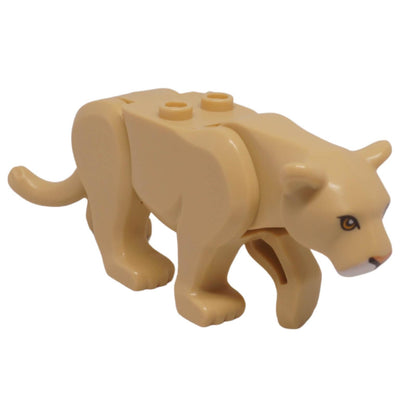 LEGO Lioness animal figure with white muzzle and bright light orange eyes bb0787c01pb05