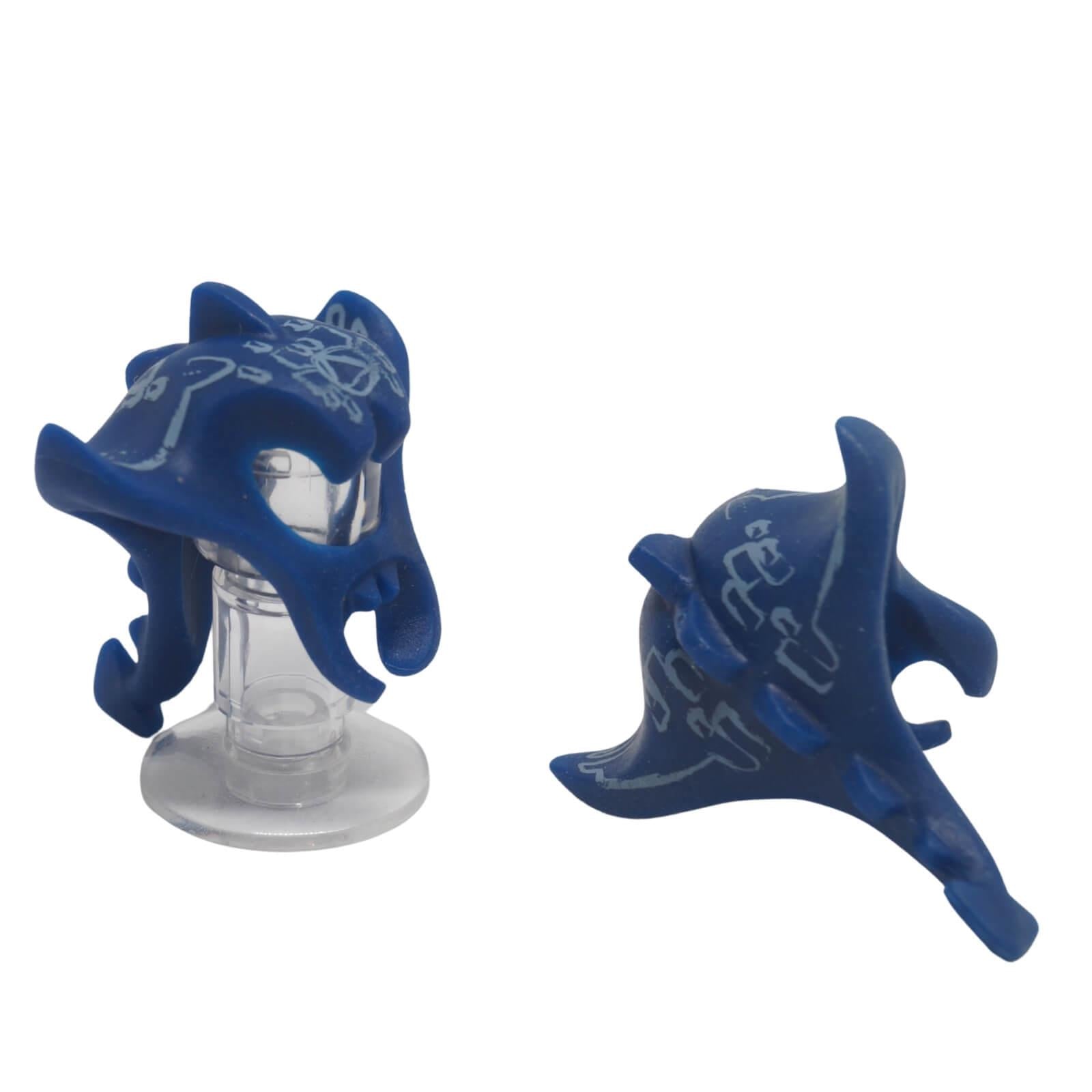 LEGO® Manta Ray Head Cover with White Pattern Part 87758pb01 in Dark Blue
