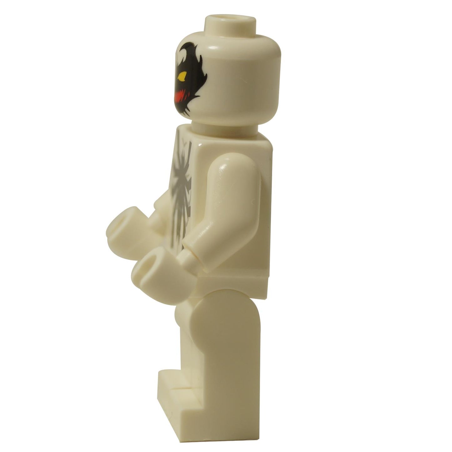 LEGO® Marvel Anti-Venom minifigure side profile showing printed head and torso details
