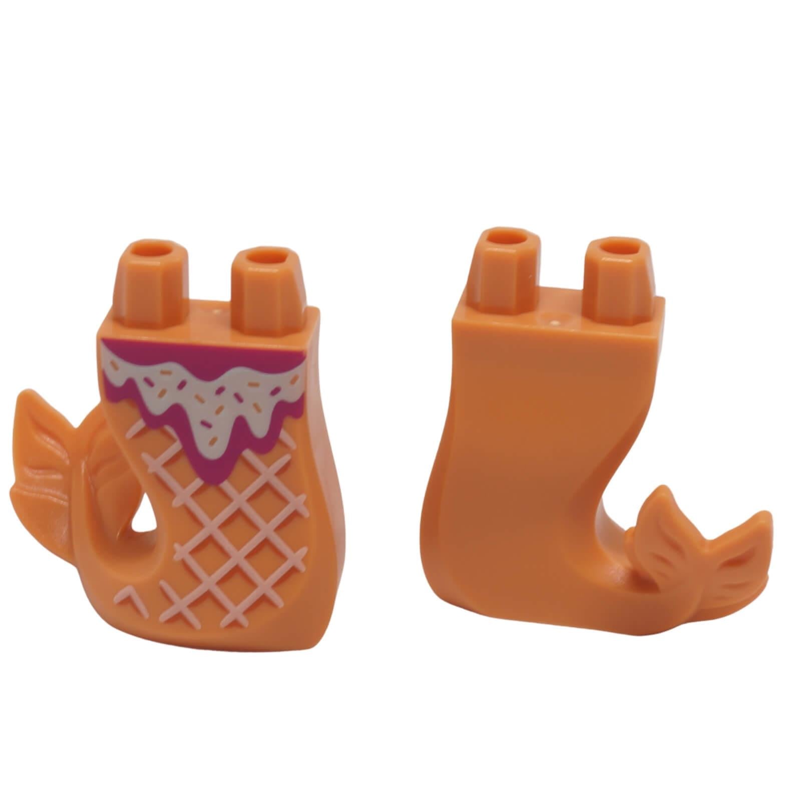 LEGO mermaid tail curved ice cream waffle cone print part 75648pb01
