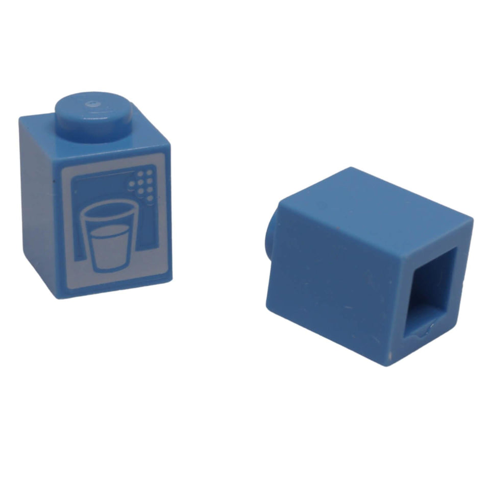 LEGO® Printed Milk Carton Brick 3005pb044 with White Glass Graphic