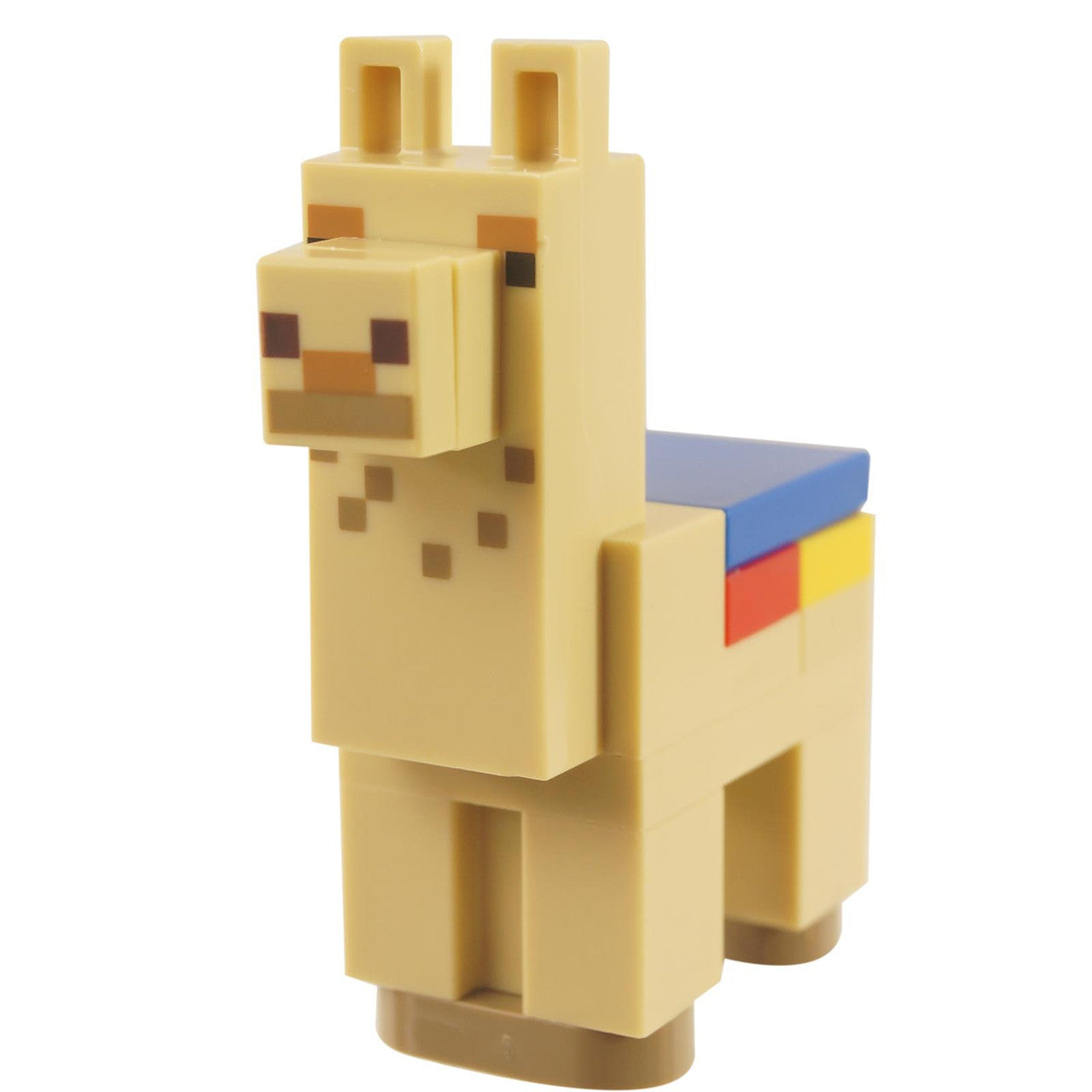 LEGO Minecraft tan alpaca llama brick built animal figure with saddle blanket
