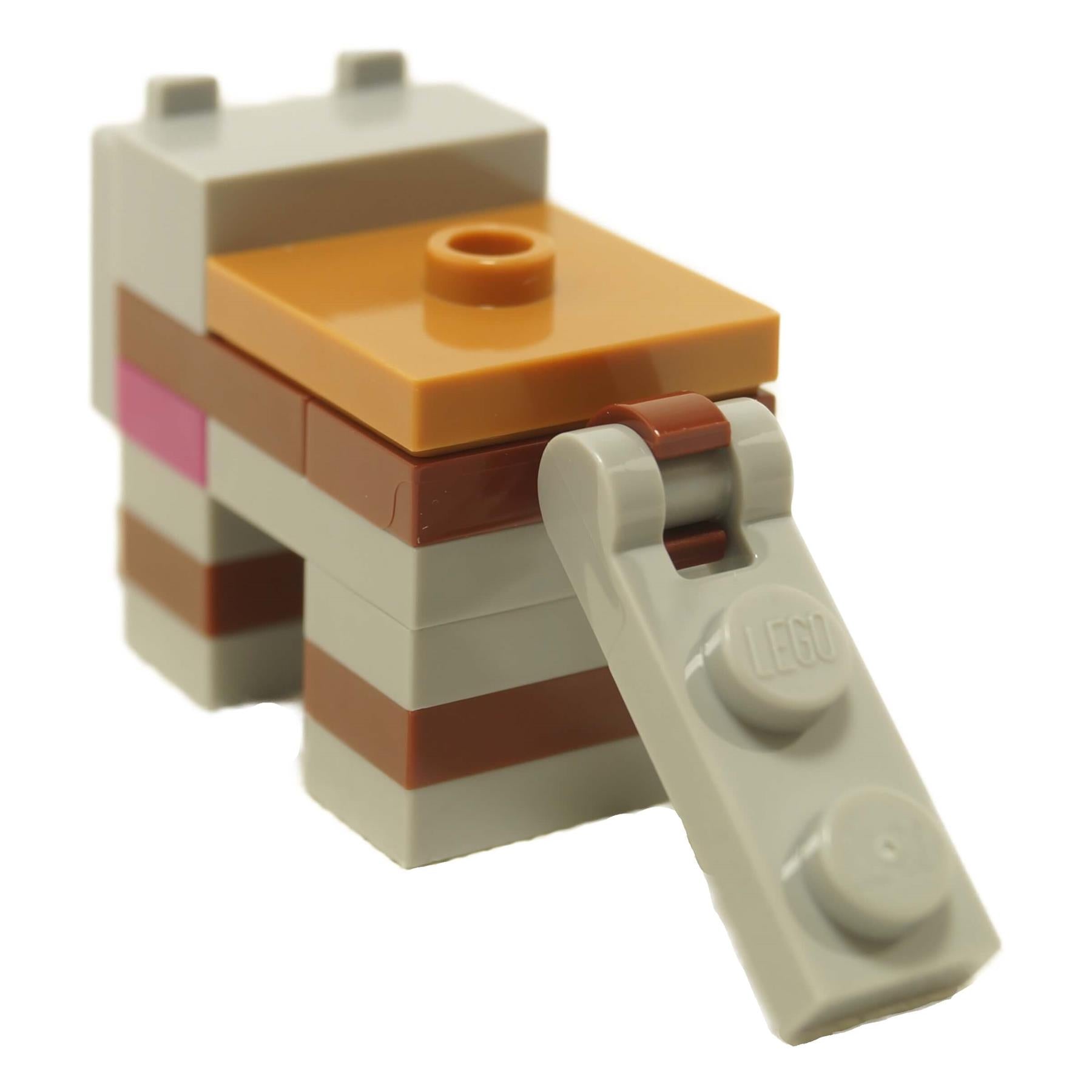 LEGO Minecraft armored wolf tail back detail brick built minewolf09