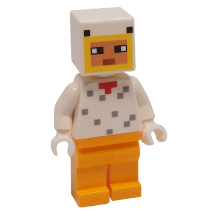 LEGO Minecraft Chicken Fan minifigure with chicken head costume from set 21585