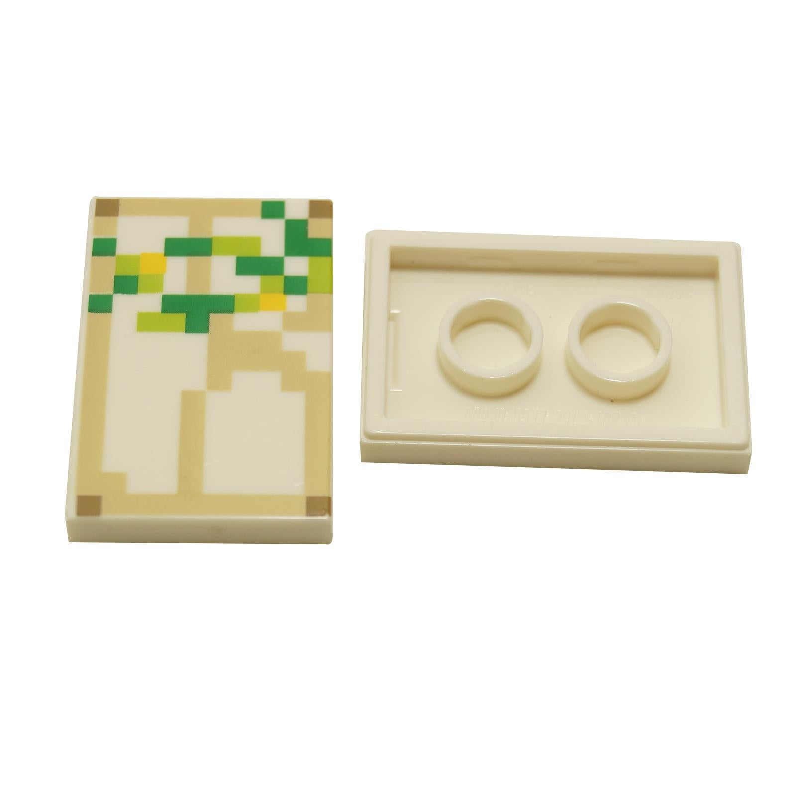 LEGO Minecraft Iron Golem face printed tile 2x3 part 26603pb077
