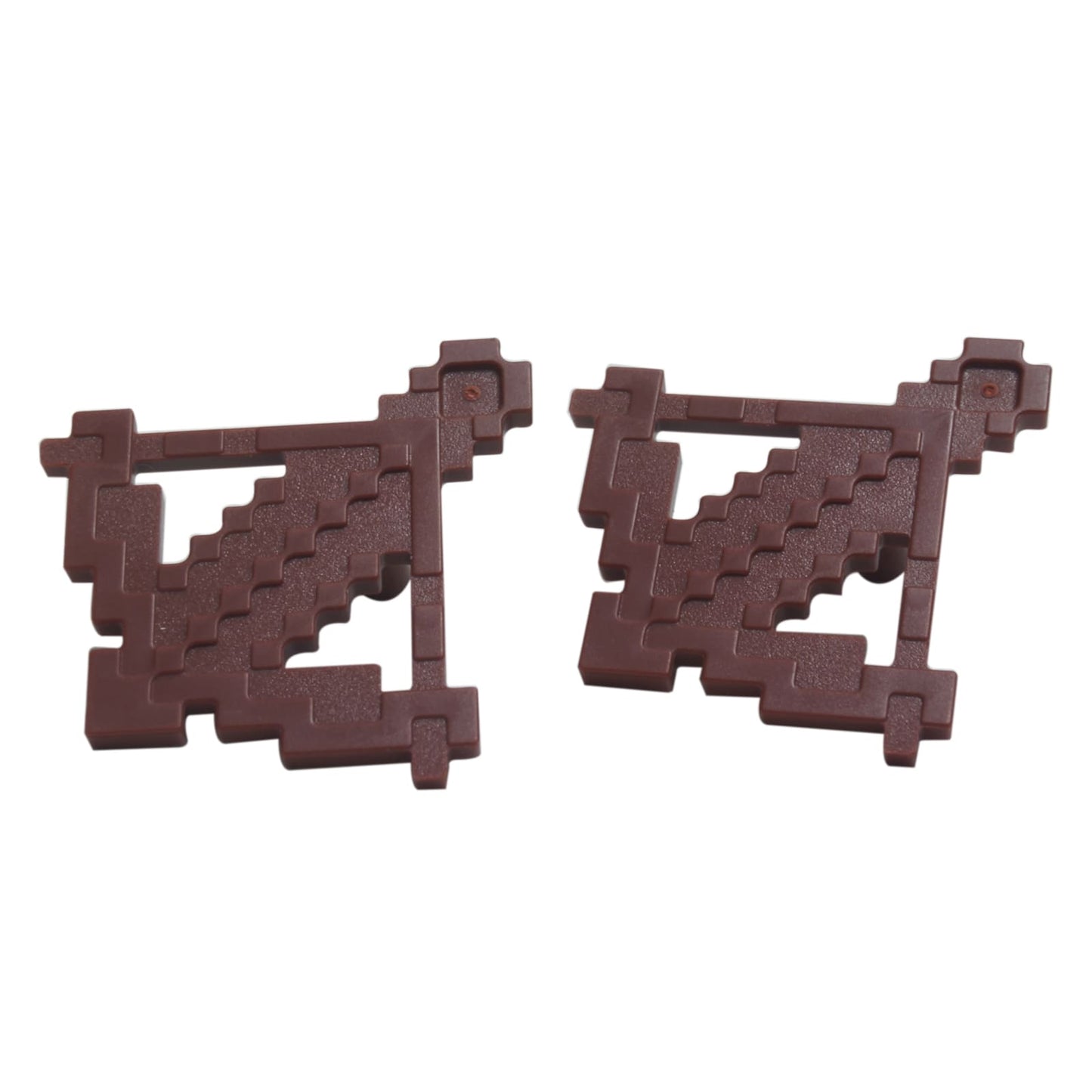 LEGO® Minecraft pixelerad korsbåge med pil, blockig 8-bit stil minifigur tillbehör, rödbrun
