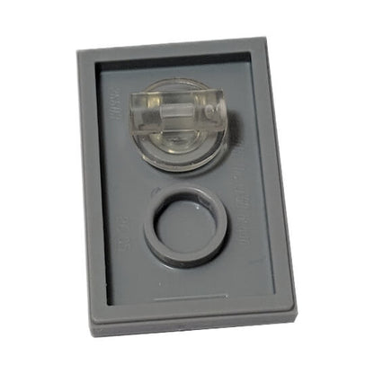 Back view of the LEGO® Minecraft Shield (26603pb001), showing the transparent clip used for a minifigure to hold the accessory.