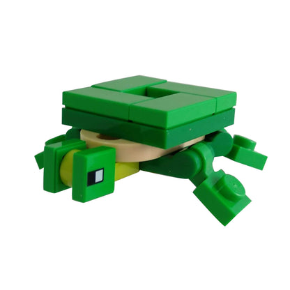 LEGO Minecraft turtle mineturtle01 green brick built sea animal front view
